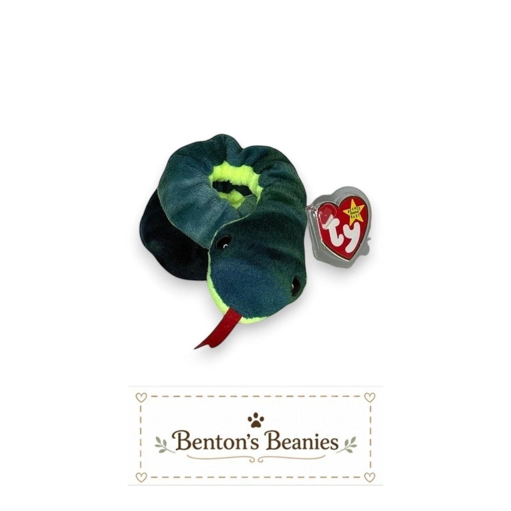 Hissy the Snake TY Beanie Baby | Mint Heart & Tush Tag
